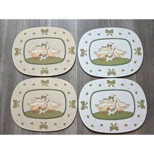 Set Of 4 Gansegluck by Pfalzkeramik Vintage Duck Design Placemats